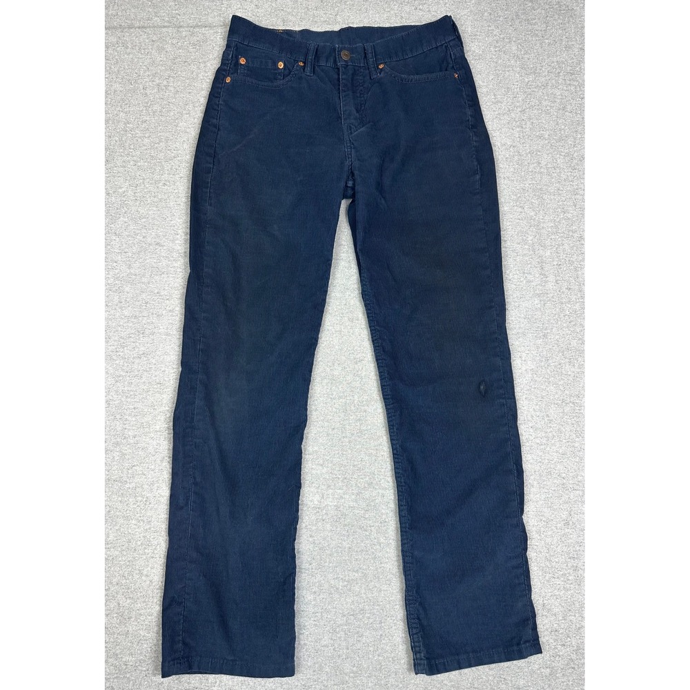 Levis 514 Corduroy Pants Mens 30x30 Navy Blue Straight Fit Cords